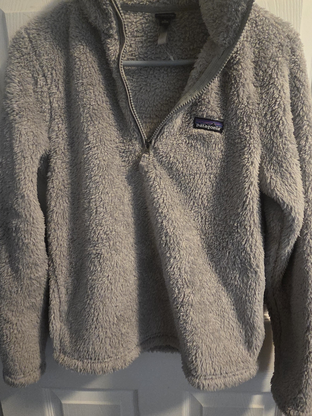 Patagonia Womens Gray Los Gatos Fleece Quarter-Zip Pullover Short Jacket Small - Picture 2 of 5